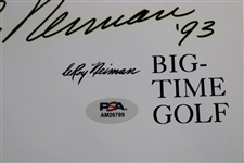 LeRoy Neiman Signed Big Time Golf Page Art PSA #AM26789
