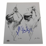 Lee Elder & Jim Thorpe Signed Magazine Page Art PSA #AM26788