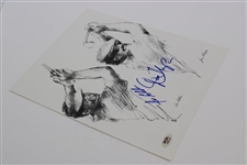 Lee Elder & Jim Thorpe Signed Magazine Page Art PSA #AM26788