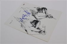Lee Elder & Jim Thorpe Signed Magazine Page Art PSA #AM26788