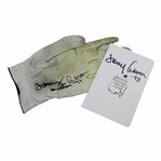 Tommy Aaron Signed Augusta National GC Scorecard & Used Golf Glove JSA ALOA