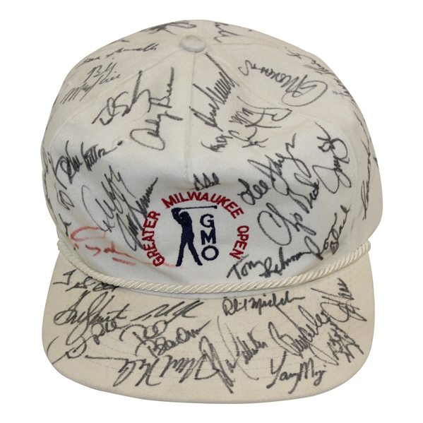 Payne Stewart, Phil Mickelson & others Signed Greater Milwaukee Open Hat JSA ALOA