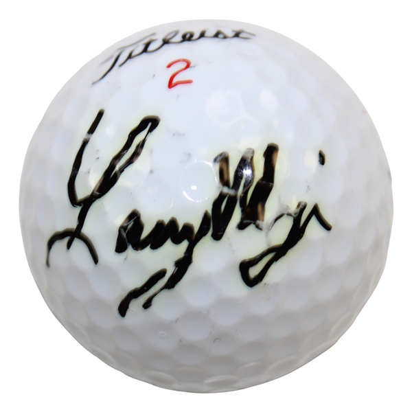 Larry Mize Signed Titleist 2 Golf Ball JSA ALOA