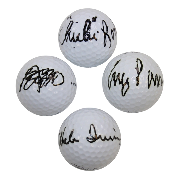 Irwin, Chi Chi, Pavin & Aoki Signed Titleist DT Golf Ball JSA ALOA