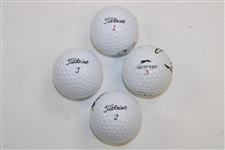 Irwin, Chi Chi, Pavin & Aoki Signed Titleist DT Golf Ball JSA ALOA