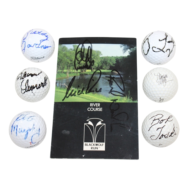 Misc. Signed Golf Balls & Scorecard w/McGann Signature Ball JSA ALOA 