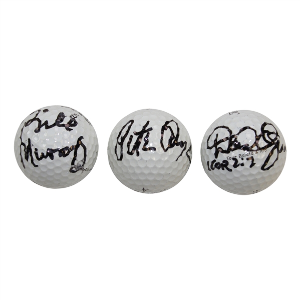 Bill Murray, Pete Dye & other Signed Golf Balls JSA ALOA