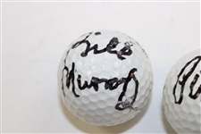 Bill Murray, Pete Dye & other Signed Golf Balls JSA ALOA