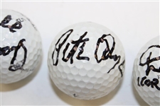 Bill Murray, Pete Dye & other Signed Golf Balls JSA ALOA