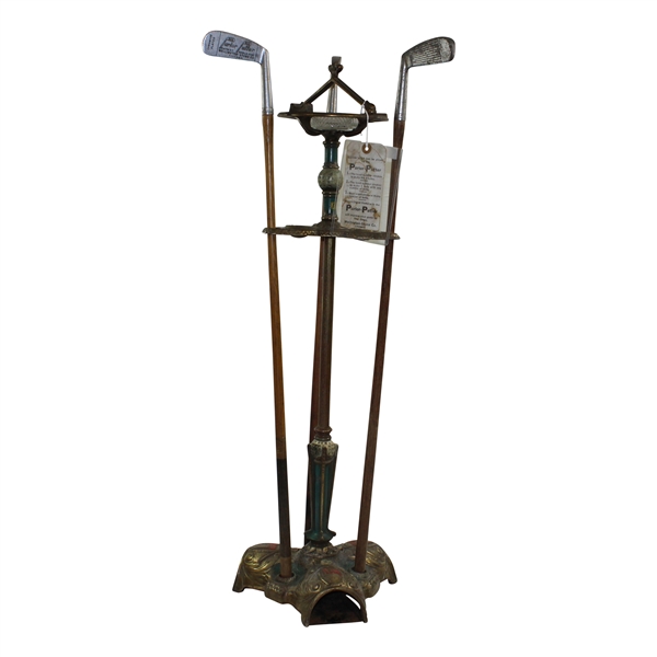 Wellington-Stone Parlor Putter & Original Three (3) Parlor Putters with Original Sales Tag