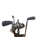Wellington-Stone Parlor Putter & Original Three (3) Parlor Putters with Original Sales Tag