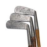 Wellington-Stone Parlor Putter & Original Three (3) Parlor Putters with Original Sales Tag