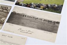 Four (4) Postcards with Royal Liverpool Stymie Scorecard