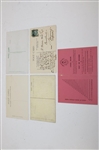 Four (4) Postcards with Royal Liverpool Stymie Scorecard