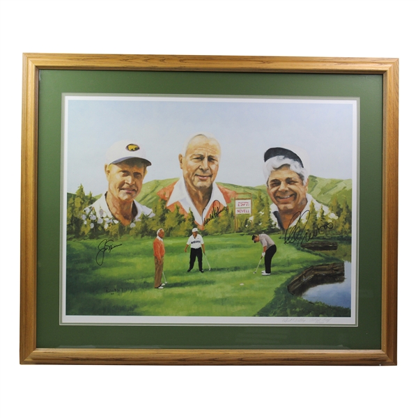 Palmer, Nicklaus & Trevino Signed Ltd Ed A/P Print by Artist Betley - Framed JSA ALOA