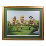 Palmer, Nicklaus & Trevino Signed Ltd Ed A/P Print by Artist Betley - Framed JSA ALOA