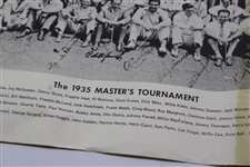 1935 Masters Tournament Field Panoramic Photo Print - Facsimile Signatures