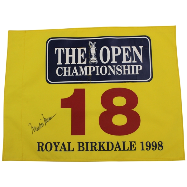 Mark OMeara Signed 1998 The OPEN at Royal Birkdale Flag JSA ALOA