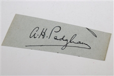 A.H. Padgham 1936 British Open Champ Signed Cut w/Photo JSA ALOA