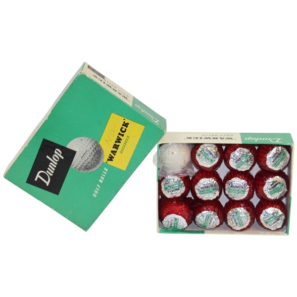 Dozen (12) Box of Dunlop Warwick Recessed Golf Balls