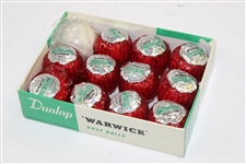 Dozen (12) Box of Dunlop Warwick Recessed Golf Balls