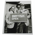 Byron Nelson Signed 1967 British Open ABC Press Photo w/Chris Schenkel JSA ALOA