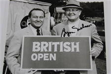 Byron Nelson Signed 1967 'British Open' ABC Press Photo w/Chris Schenkel JSA ALOA