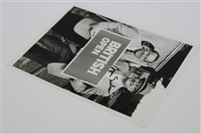 Byron Nelson Signed 1967 'British Open' ABC Press Photo w/Chris Schenkel JSA ALOA