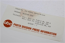 Byron Nelson Signed 1967 'British Open' ABC Press Photo w/Chris Schenkel JSA ALOA