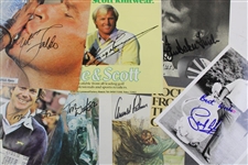 Palmer, Finch, Watson(x2), Norman, Lyle & Faldo Signed Misc. Pages JSA ALOA