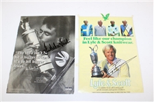 Palmer, Finch, Watson(x2), Norman, Lyle & Faldo Signed Misc. Pages JSA ALOA
