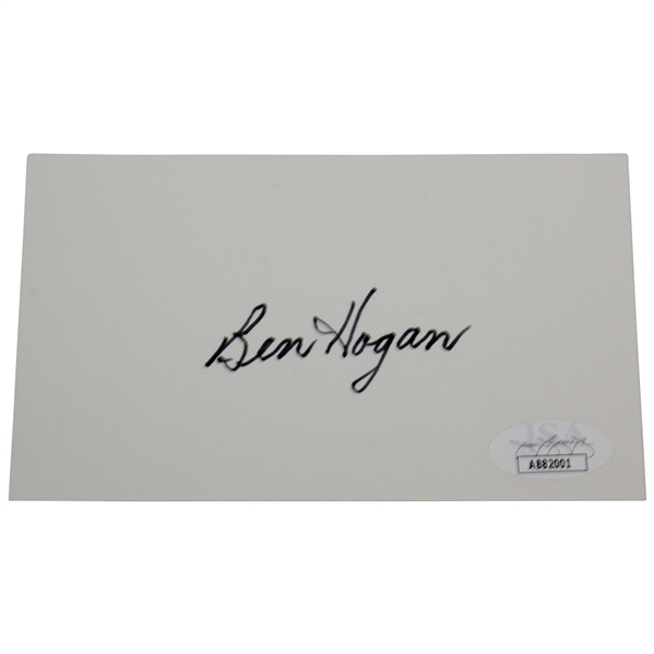 Ben Hogan Signed 3x5 Card JSA #AB82001