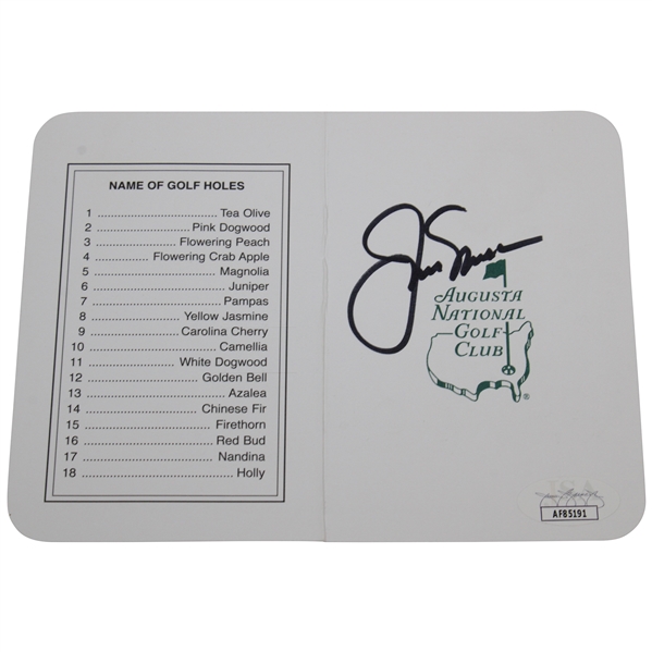 Jack Nicklaus Signed Augusta National Scorecard JSA #AF85191
