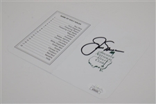 Jack Nicklaus Signed Augusta National Scorecard JSA #AF85191