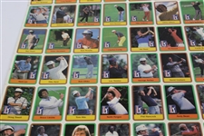 1981 Donruss PGA Tour Golf Card Uncut Sheet - Includes (2) Jack Nicklaus Rookie Cards