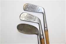 Burr-Key Bilt Golf Goods Booklet w/3 Burr Bilt Andy Robertson Clubs - Putter, Niblick & Mid-Iron