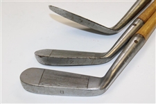 Burr-Key Bilt Golf Goods Booklet w/3 Burr Bilt Andy Robertson Clubs - Putter, Niblick & Mid-Iron