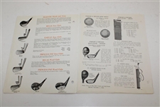 Burr-Key Bilt Golf Goods Booklet w/3 Burr Bilt Andy Robertson Clubs - Putter, Niblick & Mid-Iron