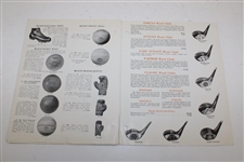 Burr-Key Bilt Golf Goods Booklet w/3 Burr Bilt Andy Robertson Clubs - Putter, Niblick & Mid-Iron