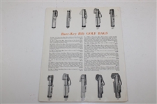 Burr-Key Bilt Golf Goods Booklet w/3 Burr Bilt Andy Robertson Clubs - Putter, Niblick & Mid-Iron