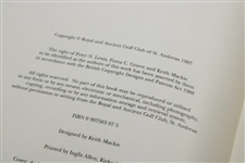 1997 'Art And Architecture Of The Royal & Ancient Golf Club' Ltd Ed Book #599/1995