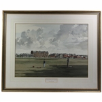 Original Musselburgh Old Course Watercolor Painting by Artist Kenneth Reed FRSA