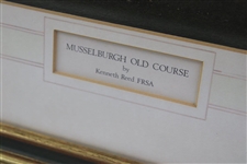 Original Musselburgh Old Course Watercolor Painting by Artist Kenneth Reed FRSA