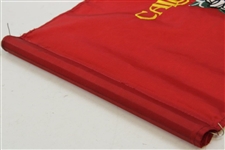Red Embroidered Callawassie & Teal Screen Tidewater GC Course Flown Flags
