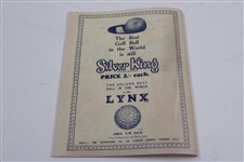 1929 Ryder Cup Match at Moortown Leeds Ltd Ed 22/100 Commemorative Program