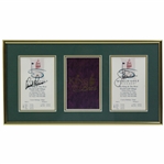 Arnold Palmer & Jack Nicklaus Signed King & Bear Scorecards - Framed JSA ALOA