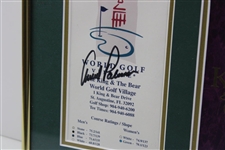 Arnold Palmer & Jack Nicklaus Signed King & Bear Scorecards - Framed JSA ALOA