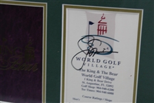 Arnold Palmer & Jack Nicklaus Signed King & Bear Scorecards - Framed JSA ALOA