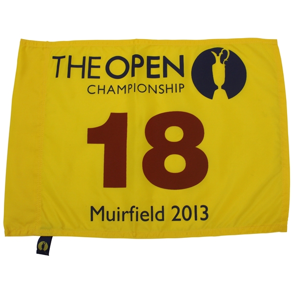 2013 The Open Championship at Muirfield Yellow Screen Flag - Phil Mickelson Winner
