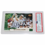 Phil Mickelson Signed 2002 Upper Deck Rookie Card #41 PSA EX-MT 6 Auto Auth #70693623